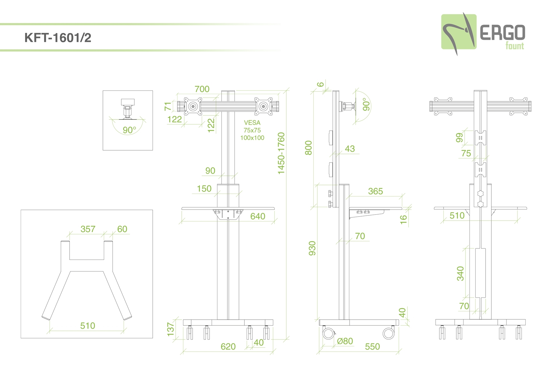 ErgoFount  KFT 1601/2 Silver