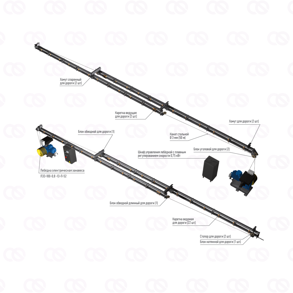 Лебедка электрическая ЛЭЗР-КР-0,3-0,4-0,25
